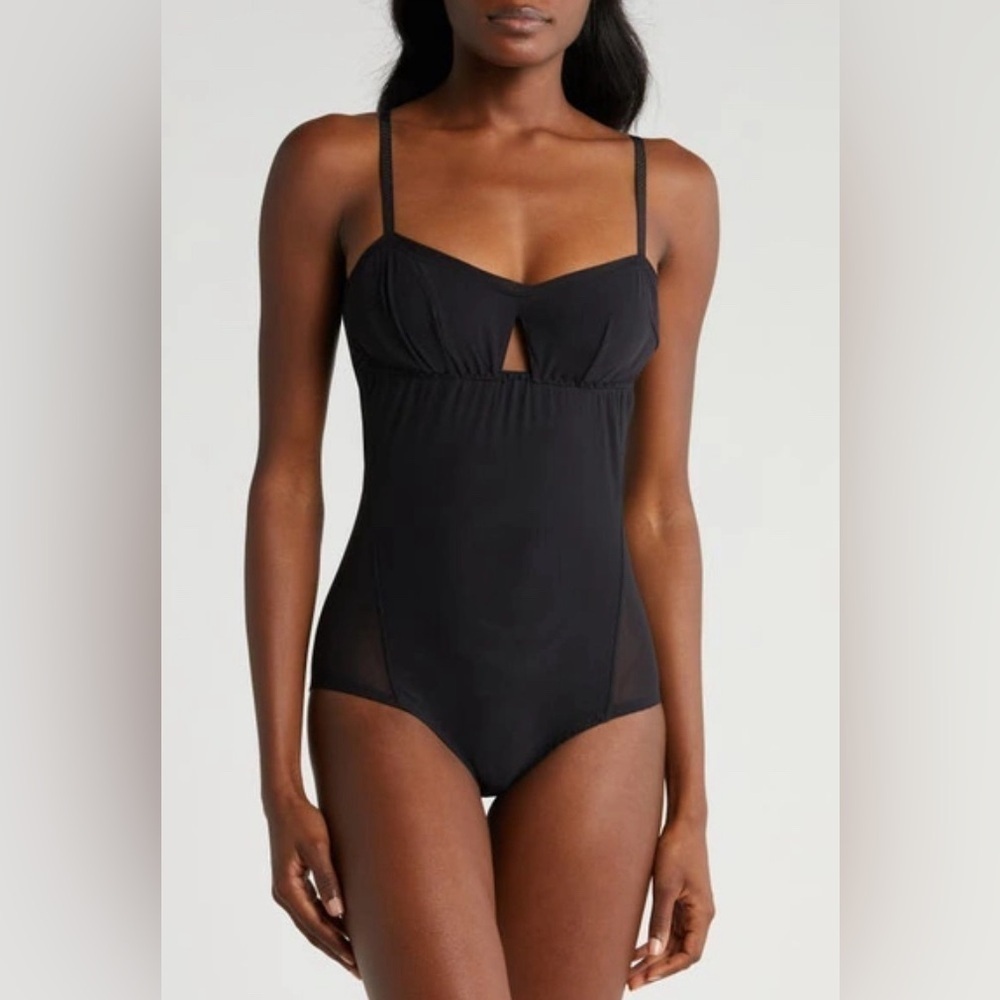 Revolve We Are HAH Under The Wire Black Noir Mesh Underwire Bodysuit Size XS NWT